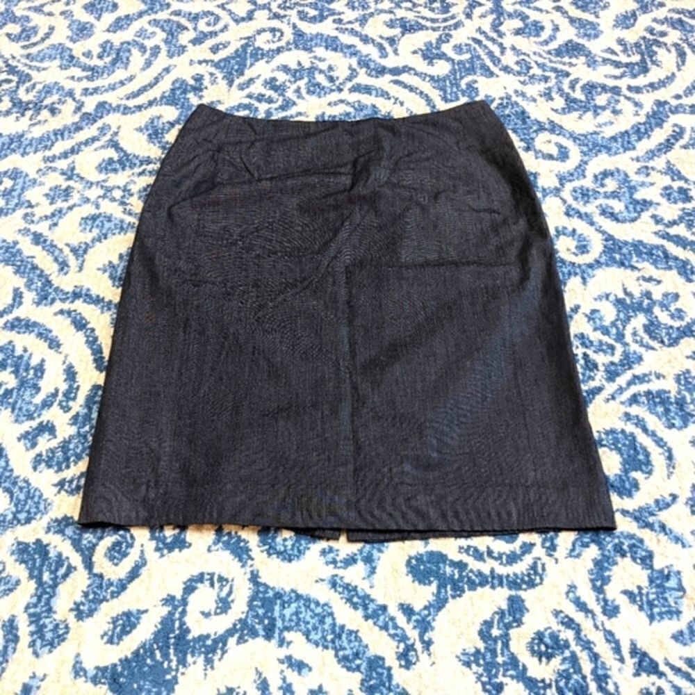 Ann Taylor mini grey skirt gray cotton office work 2p spring summer all season